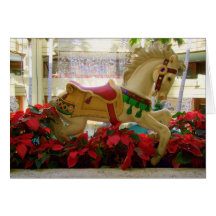 Weihnachtskarussell-Pferd - 1 Karten
