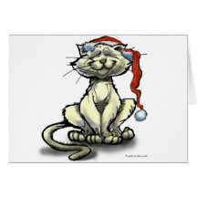 Weihnachtskatze Grußkarte