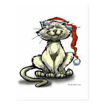 Weihnachtskatze Postkarte