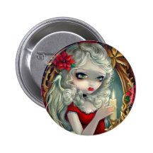"Weihnachtskerzen-" Knopf Anstecknadelbutton