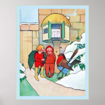 Weihnachtsland ~ Vintages Weihnachtsplakat