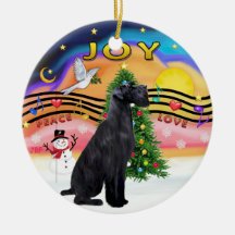 Weihnachtsmagie - Riesenschnauzer (Schwarzes) Ornament