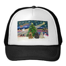 Weihnachtsmagische Cockerspaniel-Spaniels (drei) Baseballcaps