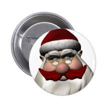 Weihnachtsmann mit dem roten Schnurrbart Anstecknadelbutton