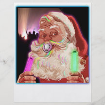 Weihnachtsmann-Rave-lustiger Sanktraver kein Text  Flyerbedruckung