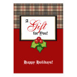 Weihnachtsmode-Geschenk-Karten-Designer-karierte S Visitenkarten