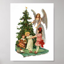Weihnachtsmorgen-Engel Plakat