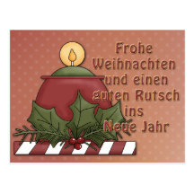 Weihnachtsmotiv MIT Kerze Postkarte