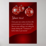 Weihnachtsplakat mit Verzierungen