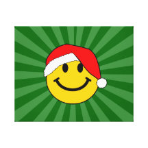 Weihnachtssankt-Smiley Galerie Falt Leinwand
