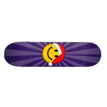 Weihnachtssankt-Smiley Personalisiertes Skateboard