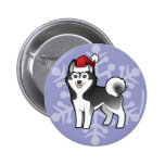 Weihnachtssibirischer Husky/alaskischer Malamute Anstecknadel
