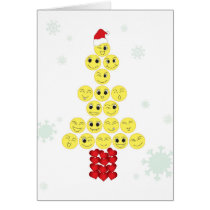 Weihnachtssmiley-Baum karten