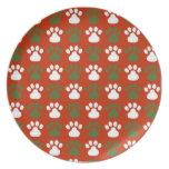Weihnachtstatze druckt - großes Geschenk für Hunde teller