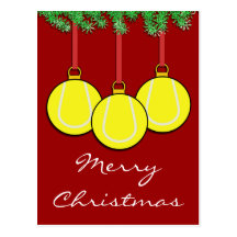 Weihnachtstennis-Postkarte
