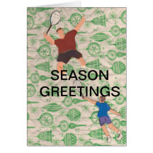 WEIHNACHTStennis-TYPEN Grußkarte