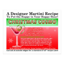 Weihnachtsweltmartini-Rezept-Postkarte
