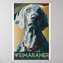 Weimaraner Kunst-Dezember-Plakat