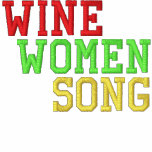 Wein-Frauen-Lied gesticktes Hemd Besticktes Polohemd