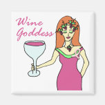 Wein-Göttin-Rosa-Band-Brustkrebs-Bewusstsein Magnete