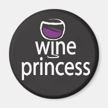 Wein-Prinzessin Kühlschrankmagnet
