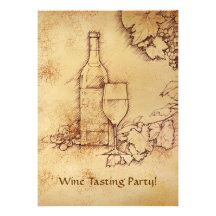 Wein-Probieren-Party Ankündigungskarten