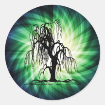 Weinende Weide-Baum Sticker