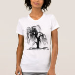 WEINENDE WEIDE-BAUM-T-SHIRT