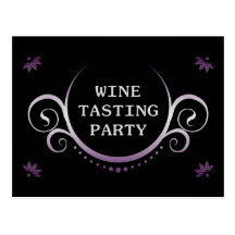 Weinprobieren-Party Einladung Postkarte