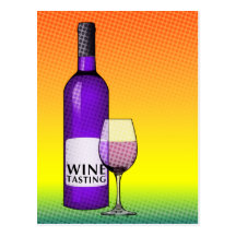 Weinprobieren-Party Einladung Postkarten