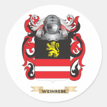 Weinrebe Familienwappen (Wappen) Runder Aufkleber