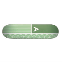 Weises Grün-Kreise; Kreis Personalisiertes Skateboard