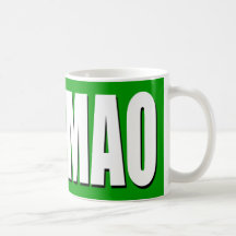 Weiß auf grünem ROFLMAO Becher Kaffee Tassen