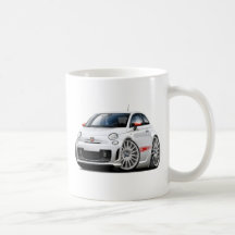 Weiß-Auto Fiats 500 Abarth Tee Tasse