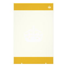 Weiß behält ruhige Krone auf Goldhintergrund Personalisiertes Büropapier