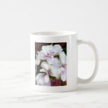 Weiß u. Lavendel-Pelargonie Teehaferl
