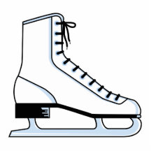 weiße Eis-Skate-vektorgraphik Photostatuen