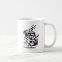 Weiße Kaninchen-Trompete Kaffee Tasse
