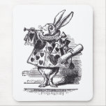 Weiße Kaninchen-Trompete Mousepads
