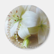 Weiße Lilien Magnete
