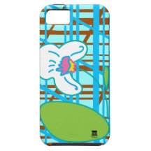 Weiße Orchidee karierter iPhone 5 Case-Mate-Fall