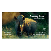 weiße Rhinosafari-Visitenkarten - kundengerecht