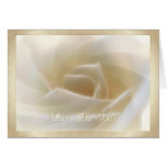 Weiße Rose "Save the Date" Karte