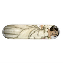 Weiße Rosen-Braut Individuelle Skateboarddecks