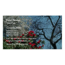 Weiße rote und weiße Flora, Kew arbeitet Blumen im Visitenkarte