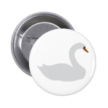 weiße Schwanikone Anstecknadelbutton