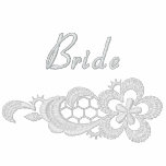 Weiße Spitze-Hochzeit - Braut Bestickte Sportjacken