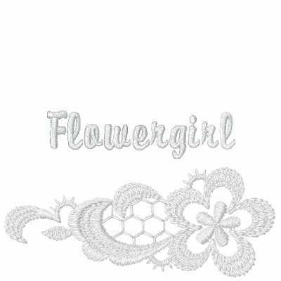 Weiße Spitze-Hochzeit - Flowergirl