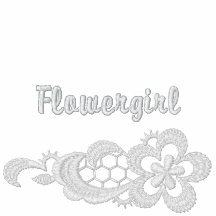 Weiße Spitze-Hochzeit - Flowergirl