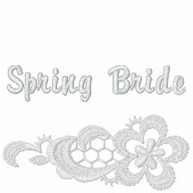 Weiße Spitze-Hochzeit - Frühlings-Braut